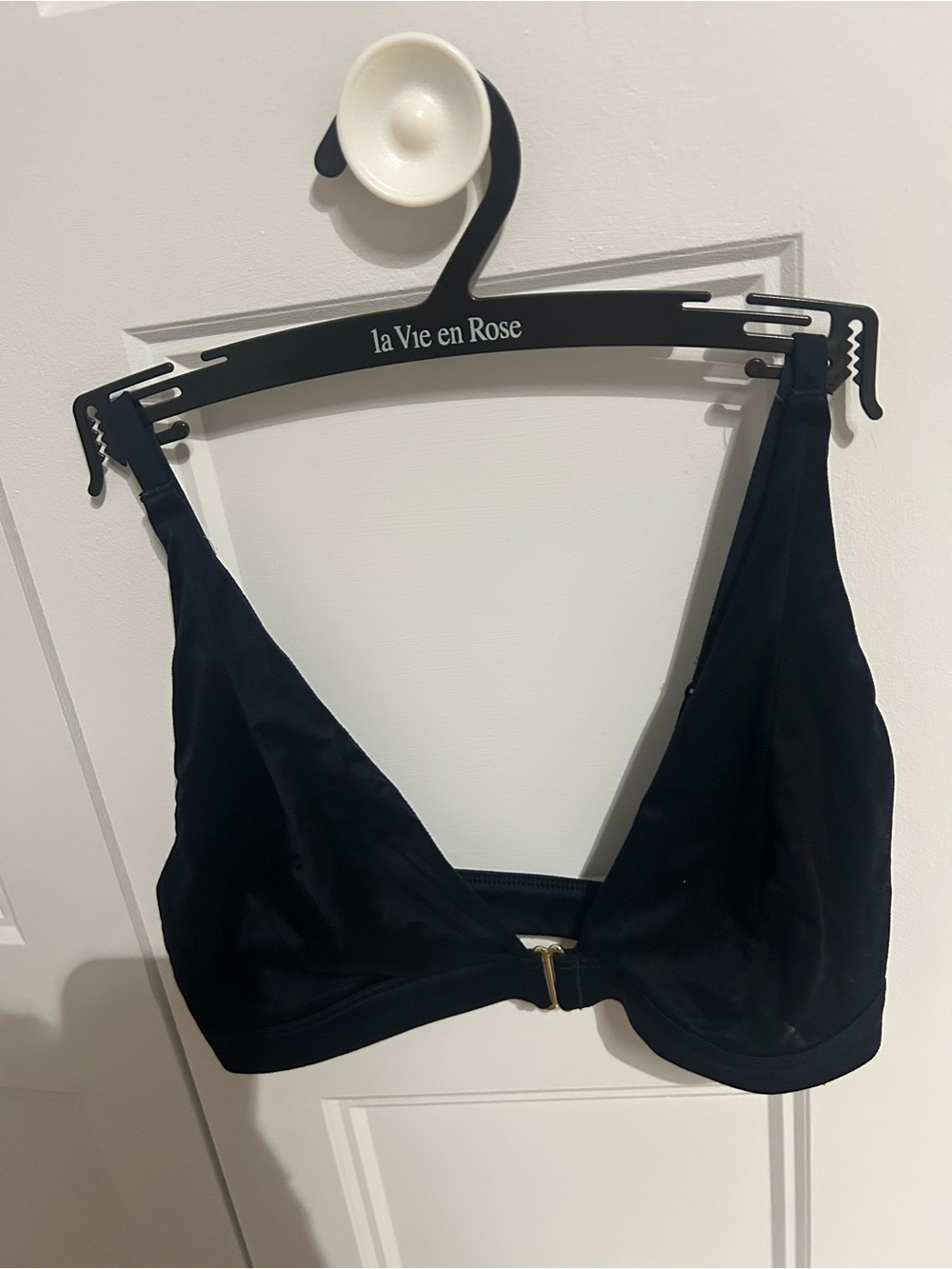 La SENZA Black Front-Clasp Plunge Bra